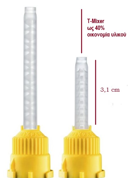 MIXPAC Mixing Tips 1:1 Κίτρινο (4,2mm diameter) (Waste-Saving)